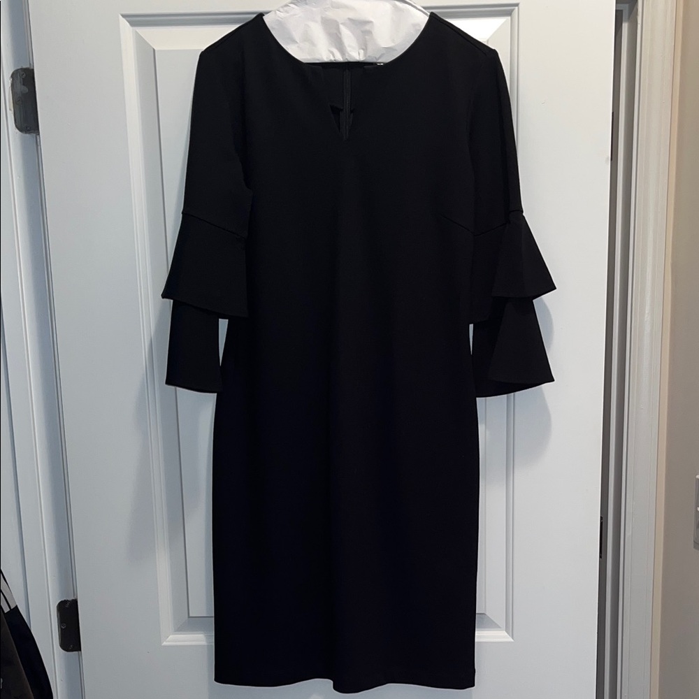J McLaughlin Letty Bell Sleeve Dress in Black Sz S